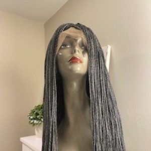 Full lace Micro Braid Wig/ Color Salt/Pepper